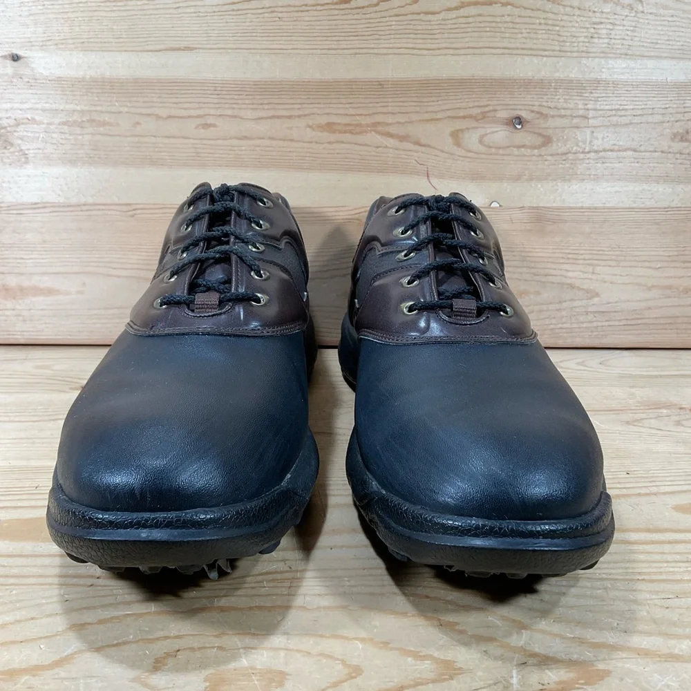FootJoy FJ GreenJoys Golf Shoes Men’s 13 M Black Dark Brown Syn Leather 45564